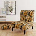 thumbnail image 2 of Designart "Sunny Rustic Sunflower Field I" Yellow Floral Upholstered Accent Chair - Cottage Arm Chair For Living Room, 2 of 7