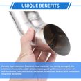 thumbnail image 7 of Unique Bargains 2.48" Inlet T304 Stainless Steel Turn Down Exhaust Tip 230mm Long Silver Tone, 7 of 7