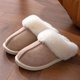 thumbnail image 1 of Pantuflas peludas de otoño e invierno para el hogar, pantuflas de algodón para interiores, cálidas, con suela gruesa, antideslizantes, acolchadas, de algodón, 1 of 5