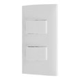 thumbnail image 2 of Placa Interruptor Doble 3 Vias Leviton Blanco 12X8.5X3.5Cm, 2 of 3
