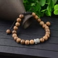 thumbnail image 3 of RSAMD Lava Stone Lion Owl Skull Helmet Plated Beads Braided Macrame Men Bracelets Gift-040-3, 3 of 4