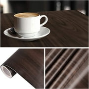 Caltero Peel and Stick Wallpaper Wood Wallpaper 17.7"x118" Dark Brown Fall Decoration for Home
