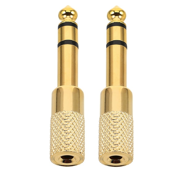 unbranded 2 Pcs Microphone Cable Adapter Audio Adapter 5.30X1.00X1.00CM Golden