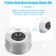 thumbnail image 3 of Unique Bargains 4pcs 2.72' Trailer Axle Dust Cap Cup Grease Cover with 4pcs Rubber Plugs Set for Trailer Camper RV, 3 of 6