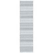 SAFAVIEH Kilim Sylvia Striped Cotton Runner Rug, Ivory/Black, 2'3" x 9'