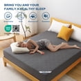 thumbnail image 3 of BEDLORE Waterproof Mattress Protector Queen Size, Breathable Soft Mattress Pad with Deep Pocket fits 6-18 inch, Gray, Machine Washable, 3 of 7
