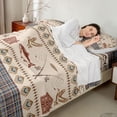 thumbnail image 3 of Erosebridal Hunting and Fishing Full Size Sheets, Pike Fish Mallard Duck Bed Sheets, Blue Brown Lodge Cabin Decor, 4pcs 1 Flat Sheet, 1 Fitted Sheet and 2 Pillowcases, 3 of 5