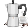 thumbnail image 1 of Zulay Kitchen Classique Cuisinière Style Italien Expresso Machine 8 Tasses - Argent, 1 of 3