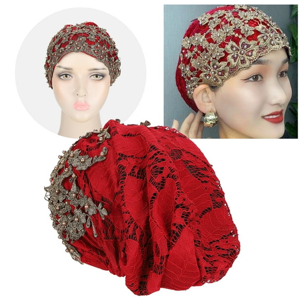 Bonnet De Nuit Pour Femme, Bonnet Souple élastique En Dentelle Douce Turban  Pour La Randonnée Pour Dormir Pour Les Activités De Plein Air Marron, Noir,  Bleu Foncé, Rouge Foncé 