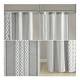 thumbnail image 3 of INK+IVY Imani Printed Shower Curtains with Chenille, Cotton Shower Curtain, Gray, 72" x 72", 3 of 6