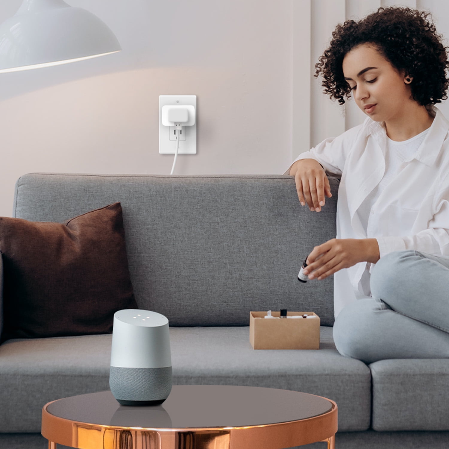 TP-Link Tapo Mini Smart Wi-Fi Plug, Matter Certified, UL Certified, Works with Google Home & Samsung SmartThings, 15A/1800W Max, 2.4G Wi-Fi Only, White. PW15