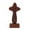 Dark Brown, variant on jicheng Cross Statue Wood Figurine with Base Collection Sculpture Tabletop Ornament for Hallway Housewarming Desktop Fireplace Family