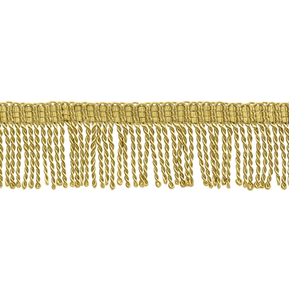2" (5cm) Basic Trim Collection Thin Bullion Fringe Trim # BFT2,, Antique Gold #C4 (Dark Yellow Gold) Sold By The Yard (36"/3 ft/0.9m)