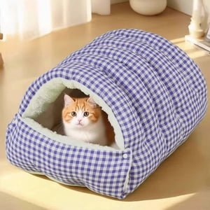 EGNMCR Pet Bed Pet Villa Cats Bed Bed Removable Dog Bed Winter Warm Cats Bed Two Purpose Pet Nests Pet Mat Fabric Pets Bed