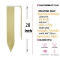 thumbnail image 4 of SAYFUT Straight Ponytail Extension 28 inch Natural Long Ponytails Wrap Around Clip in Hair Piece Synthetic Hairpieces for Women Girls, Natural Black,160g, 4 of 8
