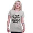 thumbnail image 4 of Rough Roads Beautiful Places Inspired Womens Slim Fit Graphic Tee Brisco Brands X, 4 of 5