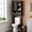 Black, variant on Over The Toilet Storage Cabinet Bathroom Shelves Organizer Space Saver Freestanding Bathroom Shelf with Doors Anti-Tip Device Adjustable Shelf(Black)