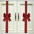 thumbnail image 4 of 4 Pack Christmas Cabinet Ribbon Bows, Buffalo Plaid Door Bows and Ribbon Decorations, Large Polyester Holiday Bows for Kitchen Cabinets, Walls, Trees, and Wedding Décor, 4 of 5