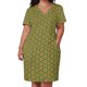 thumbnail image 3 of Belleza atemporal: Vestido de mujer con bolsillos sueltos, estampado de flores vintage en verde oscuro y rojo, vestido de playa, vestido de manga larga, 3 of 7
