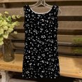 thumbnail image 4 of TKLPEHG Sleeveless Tops for Women Crew Neck Tunic Tank Tops Fashion Print Tshirt Dressy Casual Blouses Loose Fitted Summer Womens Clothes (Black,XL), 4 of 5