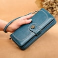 thumbnail image 2 of Stylago Vintage Wallet for Women Detachable Wristlet Retro Leather Credit Card Holder Zipper Long Purses for Shopping Travel Blue, 2 of 7