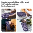 thumbnail image 6 of Dteck 360° Rotatable Magnetic Ring Stand Case for iPhone 15 Plus,Compatile with Mag Safe Shockproof Rubber + PC Slim Translucent Back Cover for iPhone 15 Plus,Purple, 6 of 6