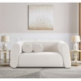 thumbnail image 2 of Meridian Furniture Abbington Contemporary Boucle Fabric Loveseat in Cream, 2 of 19