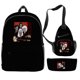 thumbnail image 1 of Juego de mochilas Maneskins Anime School, 3 piezas, Oxford, negro, 1 of 1