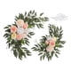 thumbnail image 4 of Arco de boda con flores artificiales, guirnalda de flores artificiales, letreros de bienvenida para bodas estilo rústico Rosa, 4 of 9