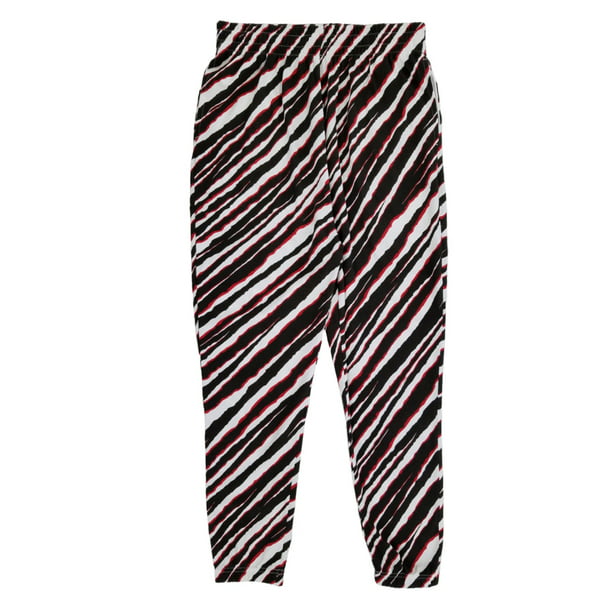 City Streets - Mens Black White & Red Zebra Stripe Sleep Pants Lounge ...