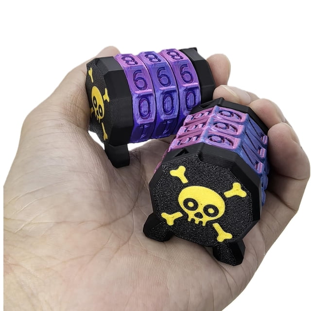 Contador de vidas XJPONGC, paquete de 2, rastreador de HP para MTG, diseño de calavera