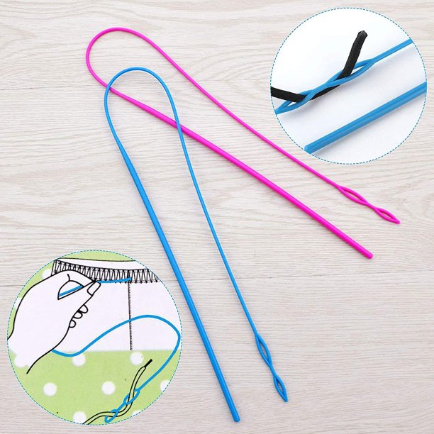Sewing Loop Kit, Flexible Plastic Drawstring Threader, Metal Drawstring Threader And Metal Tweezers (1set, Color)