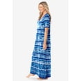 thumbnail image 3 of Dreams & Co. Plus Size V-Neck Short Sleeve Maxi Lounger, 3 of 6