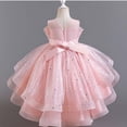 thumbnail image 5 of Vividxx Girl's Dresses Puffy Gown Sleeveless Gown With Train For Pageant Performance Recital Party 3-4 Years, 5 of 7