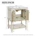 thumbnail image 6 of S-HOME 24 Inch Modern Bathroom Vanity with White Ceramic Sink, Cabinet with Open Shelf & Closed Storage Space，Beige, 6 of 11