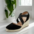 thumbnail image 2 of Easy Spirit Womens MEZA Leather Suede Wedge Sandals, 2 of 2