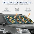 thumbnail image 2 of Lsque Blue Floral 2 PCS Windshield Sun Shade | CarFoldable Window Covers | Car Accessories Reflect UV for Universal Cars SUV Truck | Small, 2 of 7