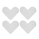 thumbnail image 1 of Etiqueta engomada de la alfombra lavable, 4 piezas de cinta de almohadilla de alfombra reutilizable en forma de corazón negro Integración perfecta, 1 of 8