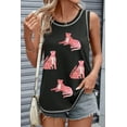thumbnail image 4 of Women's Black Sequin Cheetah Round Neck Tank Top - [ZhiHiMeRi] | (US 12-14)L, 4 of 8