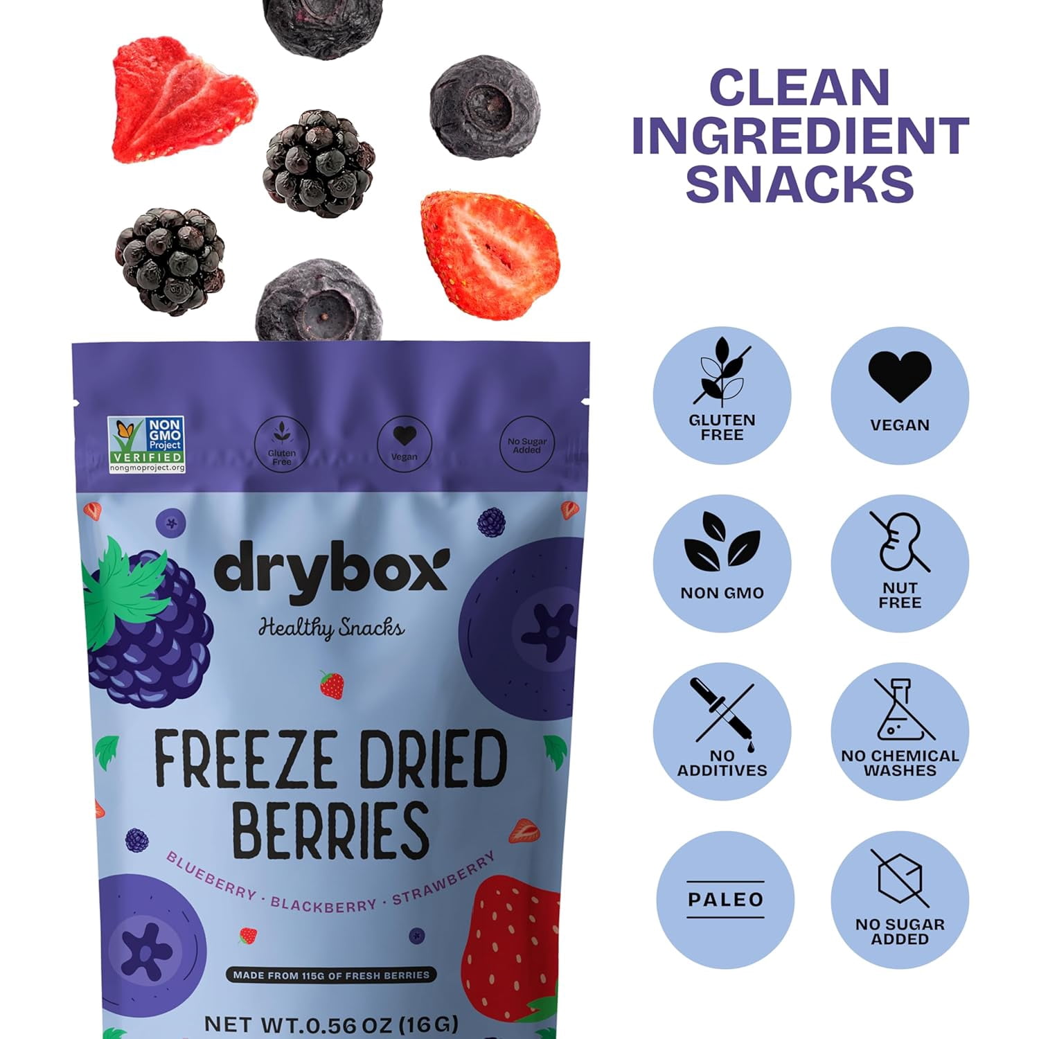 (Pack Of 12) Drybox Fruit Dried Berry Mix Freeze 0.56 Oz