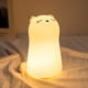 thumbnail image 1 of Luz nocturna para niños, luz LED recargable para bebés, lámpara de noche portátil para dormitorio, luz nocturna de silicona USB con diseño de gato, niña y niño, 7 colores, 1 of 5