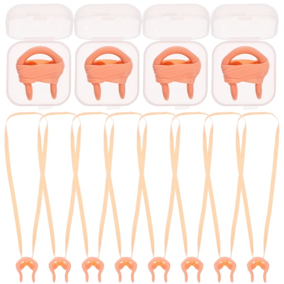 LOLIPPYY 12Pcs Adult Swimming Nose Clips Silicone Tear Resistant Padded Nose Clips with Strap