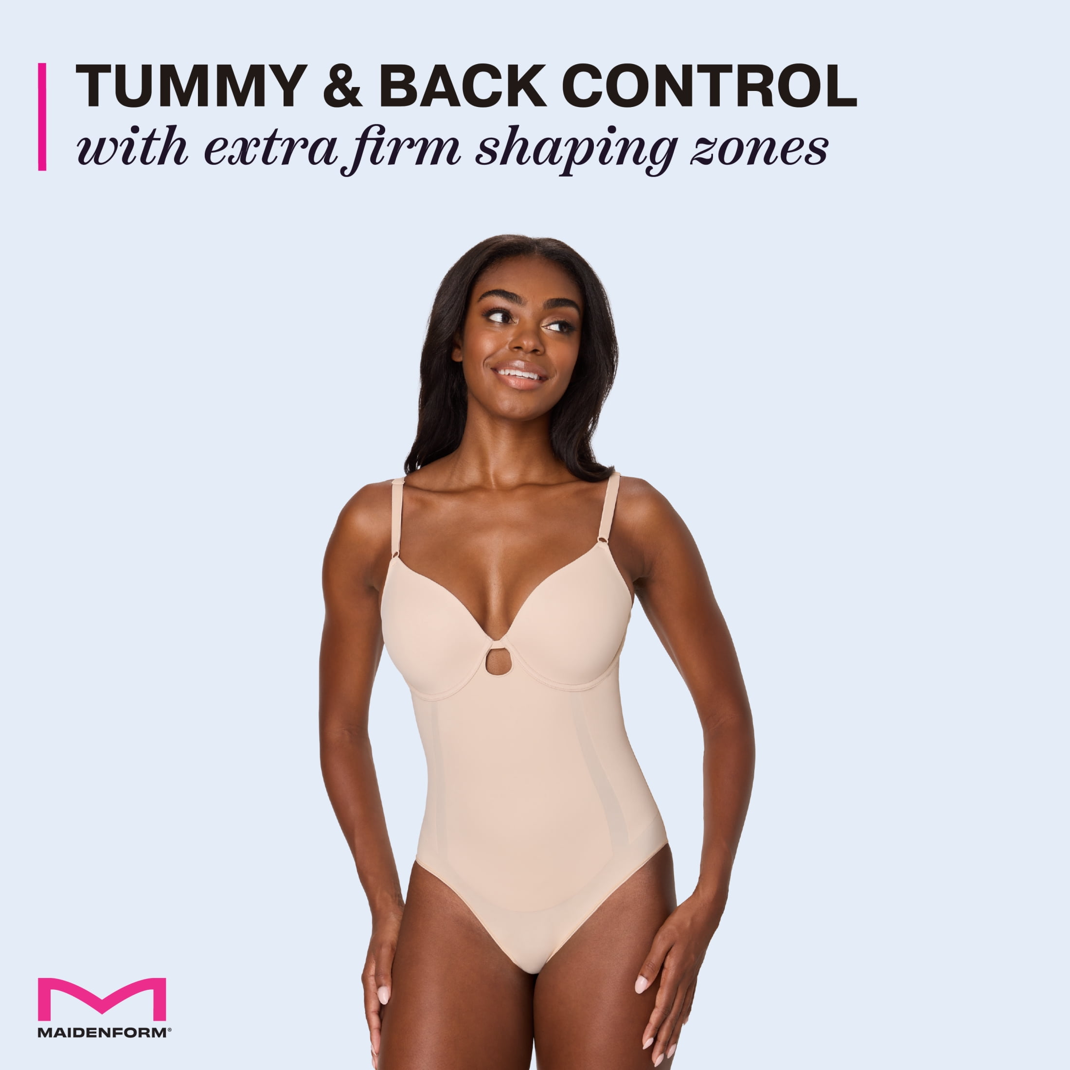 Maidenform Women's Shapewear All-In-One Extra Firm Cupped Bodysuit, Sizes up to 3XL