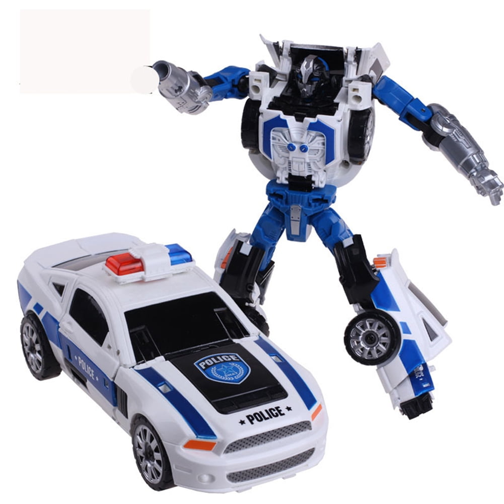 5 In 1 Transformation Robot City Secure Team Police Car Motorcycle