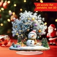 thumbnail image 2 of pdqouc Christmas Snowman & Tree 2D Acrylic Table Decor Festive Desktop Ornament for Home Living Room Table Shelf Desk Fireplace Mantle Tabletop Christmas Decorations, 2 of 7