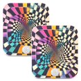 thumbnail image 7 of Yayeee 2-Pack Plug in LED Night Lights with Light Sensors Motion Detectors, Beige Wavy Plaid, 7 of 7