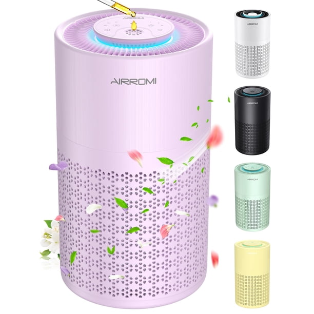Purificador de aire AIRROMI A2001 para dormitorio con filtro HEPA 3 en 1