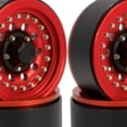thumbnail image 4 of Xingzhi Shock-proof Metal Wheel Rims For 1/10 CC01 Crawler RC Car Accessories RC Hop-ups Red, 4 of 6