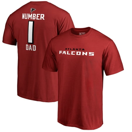 Atlanta Falcons NFL Pro Line Number 1 Dad T-Shirt -
