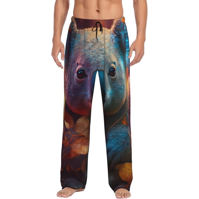 Balery Forest Koala Pantalones de pijama para hombre, pijama ultraligero, pantalón de descanso-X-Large